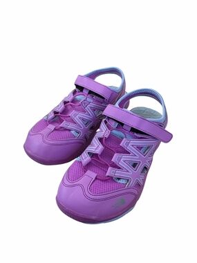 The North Face Purple Pink Hiking Water Sandals Closed Toe Strap Shoes, Size 6